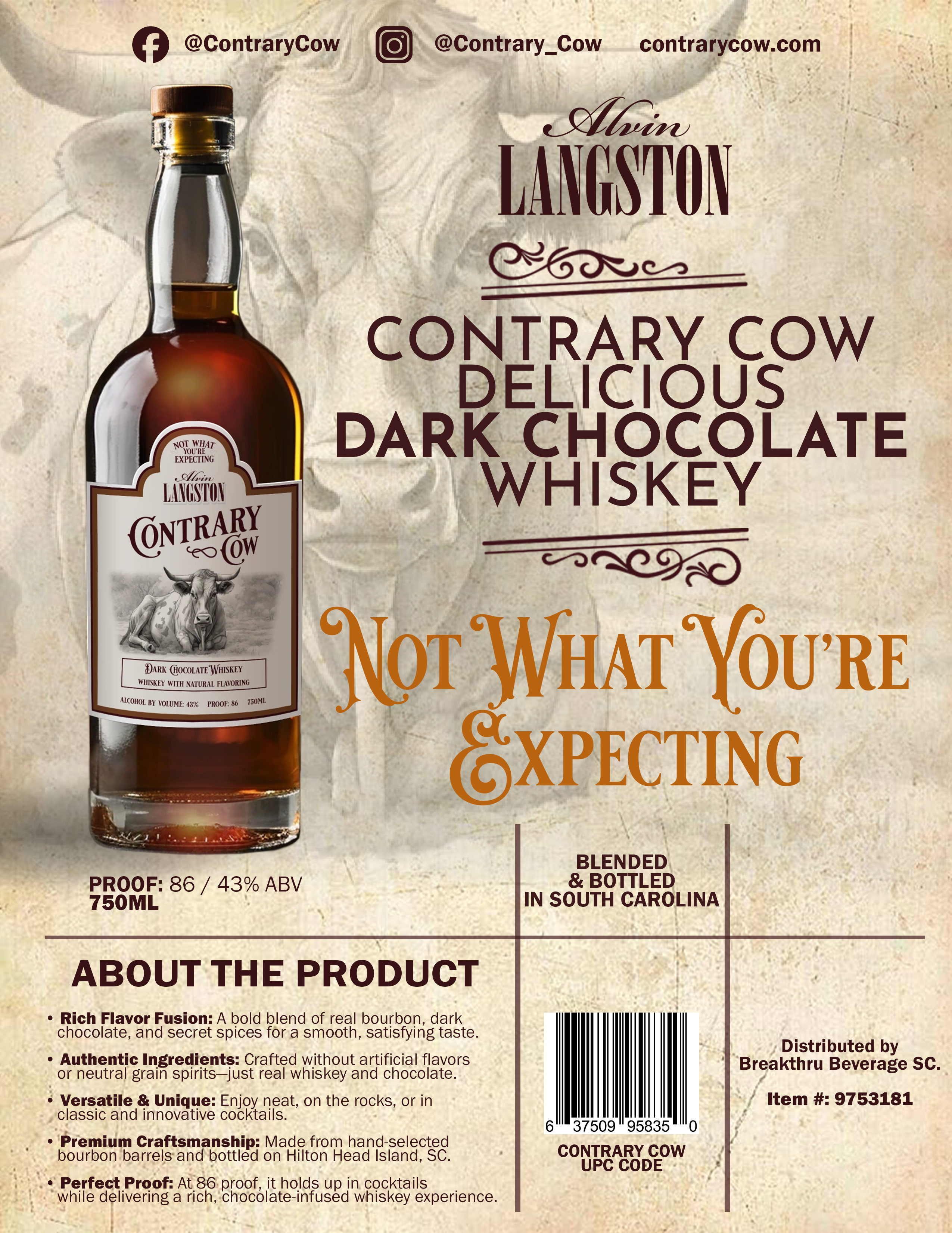 Contrary Cow Chocolate Whiskey